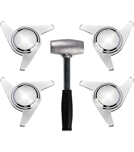 Amazon.com: 9621 Chrome Wheel Center Knock-Offs / 3 Spoke Spinners